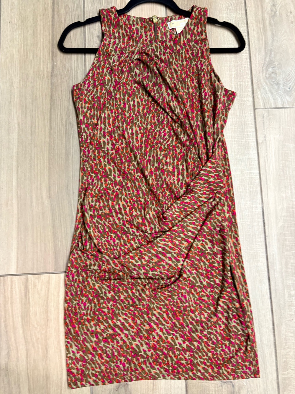 Michael Kors Pink and Brown Printed Maxi Skirt